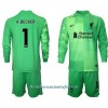 Conjunto (Camiseta+Pantalón Corto) Portero Manga Larga Liverpool Alisson Becker 1 Primera Equipación 2021/22 - Niño